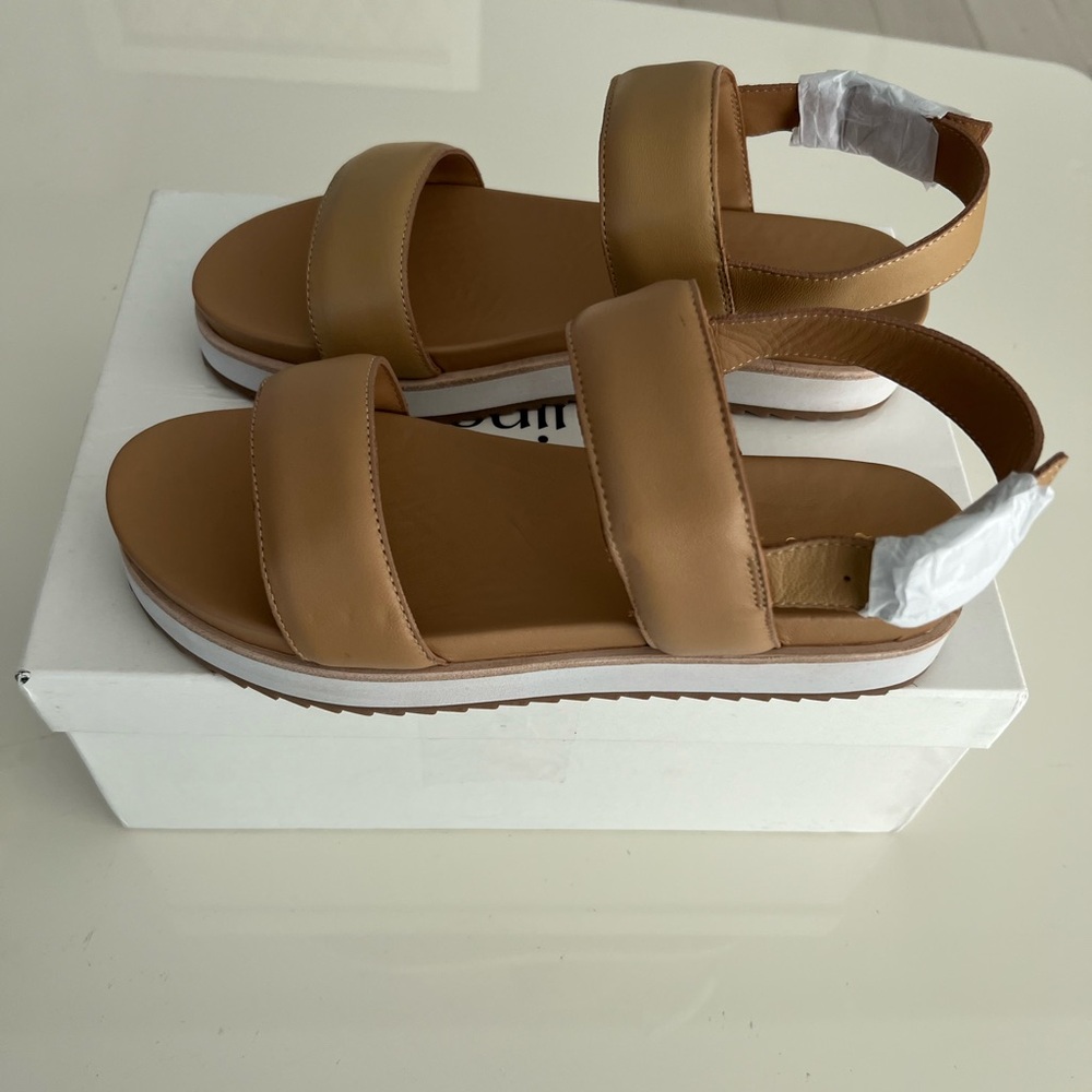Quince Italian Leather Platform Sandal Size 7 - Picture 10 of 14